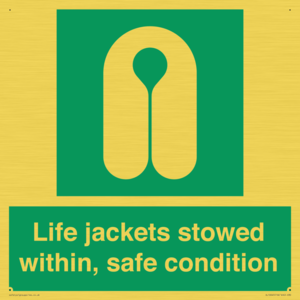 Life jackets stowed within